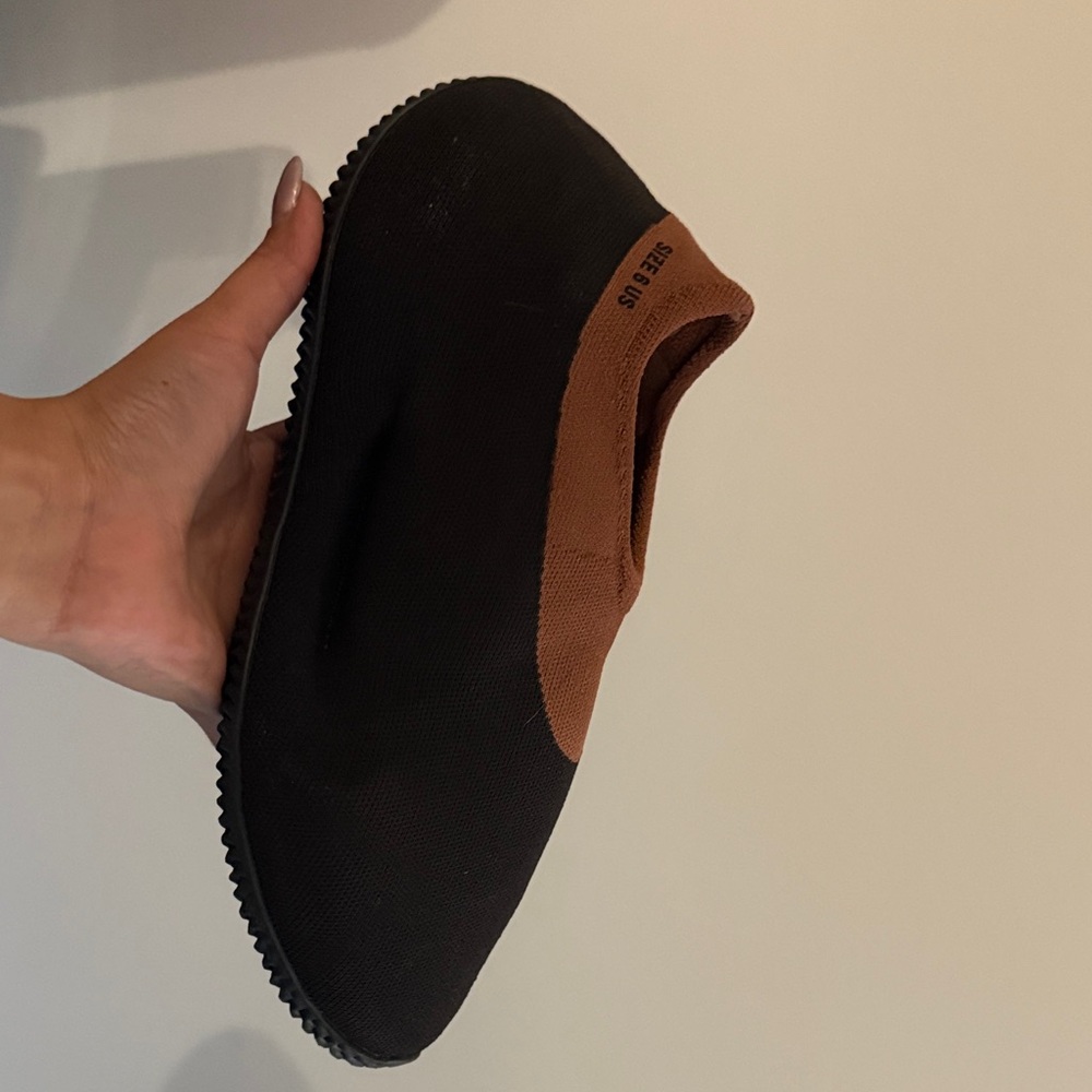 Yeezy Black and Brown Slip-On Sneakers - Picture 2 of 5